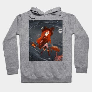 witch flying in Halloween night Hoodie